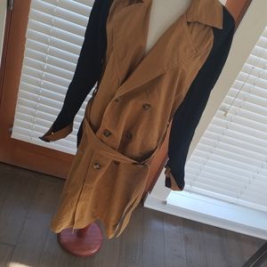 Bershka Men's or women  Belted Trench-Style Coat F